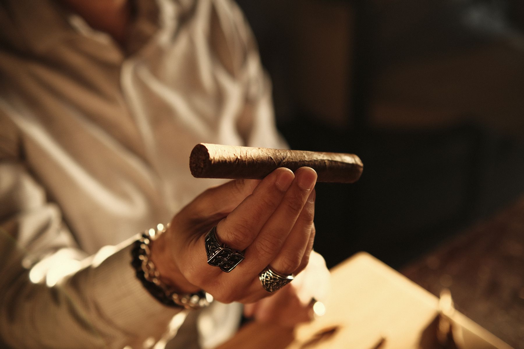 A finished cigar
